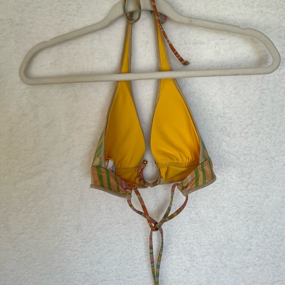 Becca Mira Halter Swimsuit Top Multicolor Shimmer Size S/P NWOT - Picture 4 of 11